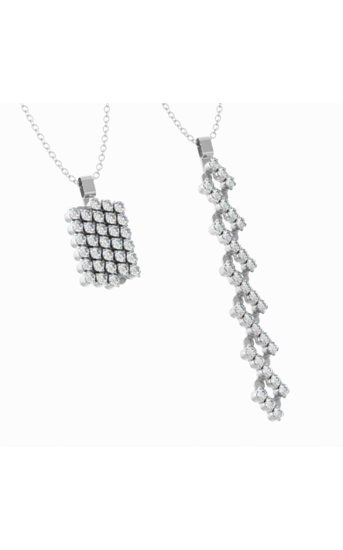 Serafino Consoli 5 Row Pendant White Diamond Necklace