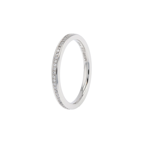 Platinum Micro Pavé Eternity Band – 0.19ctw F VS Round Brilliant