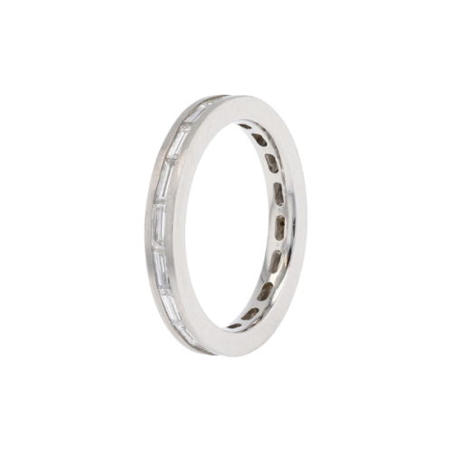 Platinum Baguette Diamond Eternity Band – 1.11ct F VVS