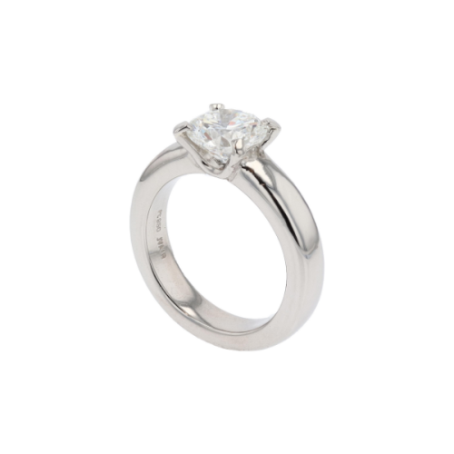 Platinum Solitaire Engagement Ring – 2.00ct E VS2 Round Brilliant, Excellent Cut