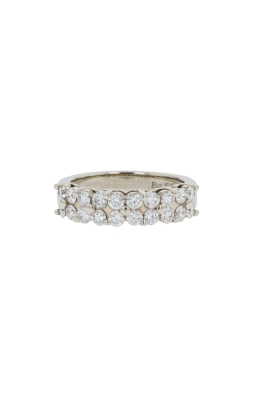 18K White Gold Diamond Cluster Ring – 1.08ctw E/F VS Round Brilliant