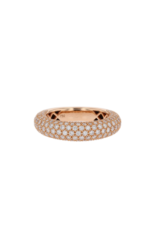 18K Rose Gold Three-Row Diamond Band