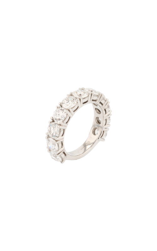 Platinum Half Eternity Diamond Band – 4.45ct D VS1 Round Brilliant, Excellent Cut