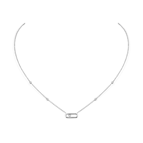 Move Uno White Gold Diamond Necklace