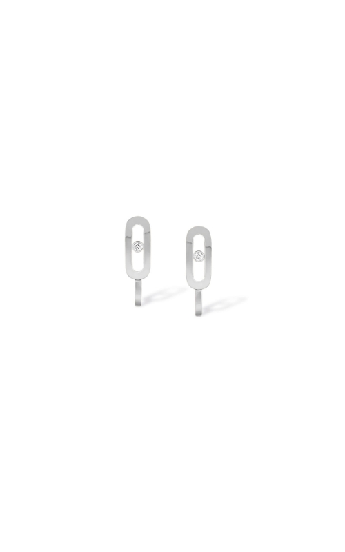 Messika Move Uno Mini Hoops White Gold Diamond Earrings