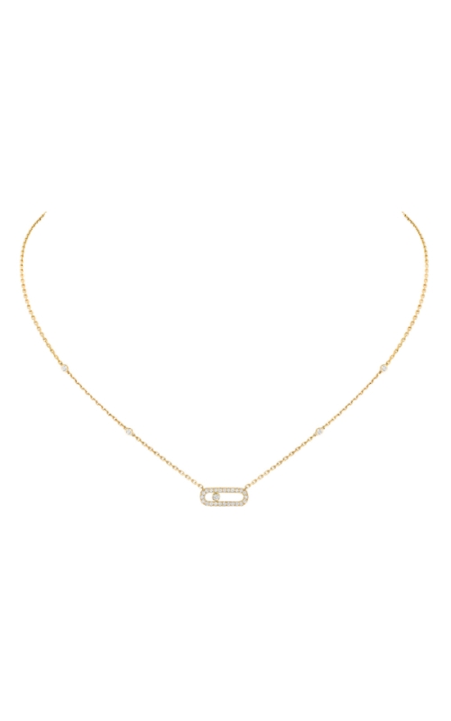 Move Uno Yellow Gold and Diamond Pavé Pendant