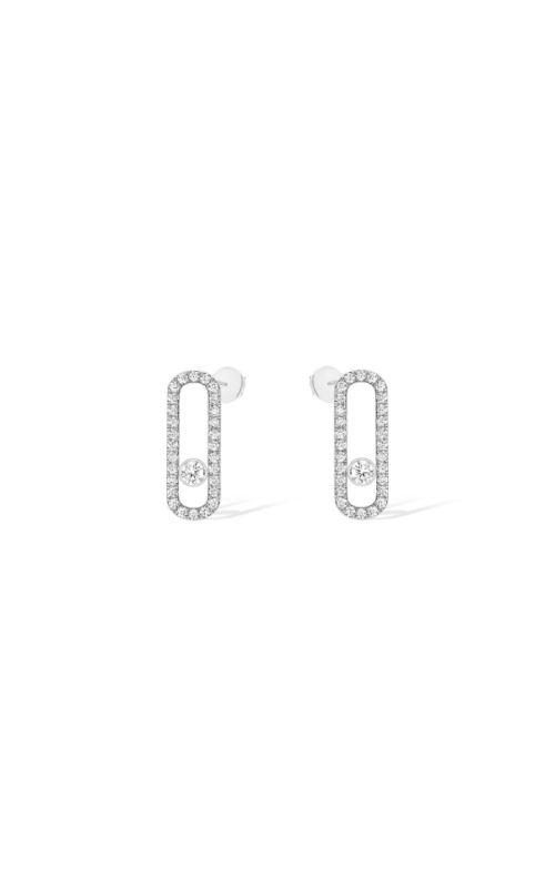 Move Uno Diamond Pavé Earrings White Gold Diamond Earrings