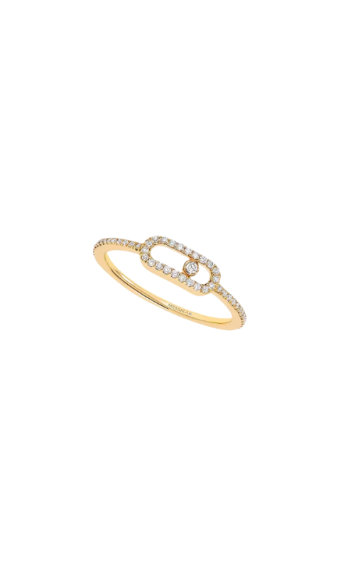 Messika Move Uno Pavé Yellow Gold Diamond Ring