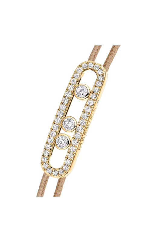 Messika CARE(S) Beige Pavé Cord Bracelet Yellow Gold Diamond Bracelet