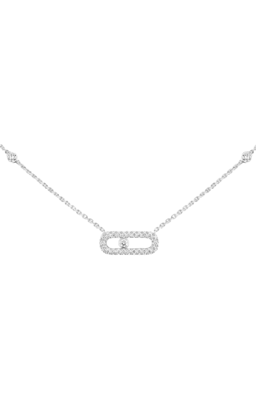 Messika Move Uno Pavé White Gold Diamond Necklace