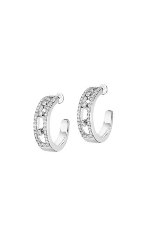 Messika Move Pavé Hoop White Gold Diamond Earrings