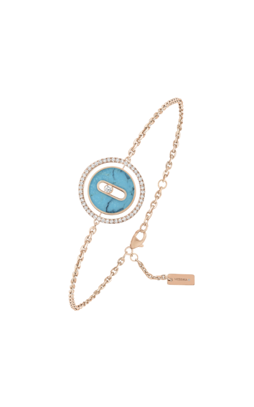 Lucky Move Turquoise Pink Gold Diamond Bracelet