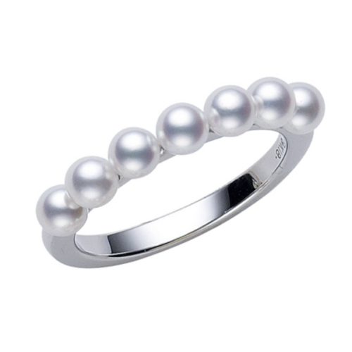 Akoya Cultured Pearl Ring in White Gold