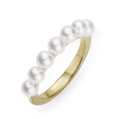 Akoya Cultured Pearl Ring in Yellow Gold
