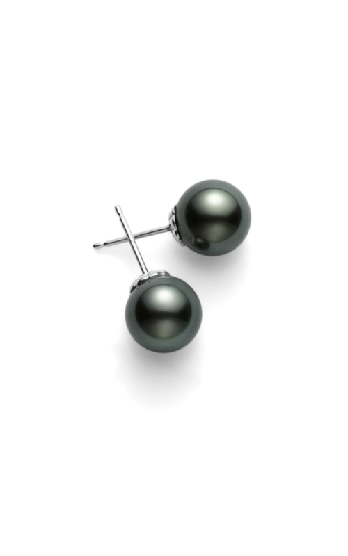 Black South Sea Stud Earrings – 18K White Gold