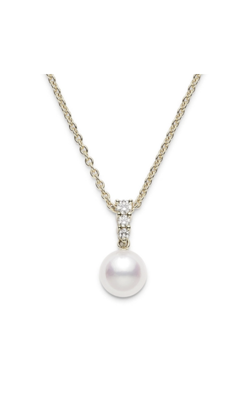 Morning Dew Akoya Cultured Pearl Pendant in 18K Yellow Gold