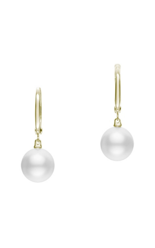 White South Sea Cultured Pearl Drop Earrings in 18K Yellow Gold
