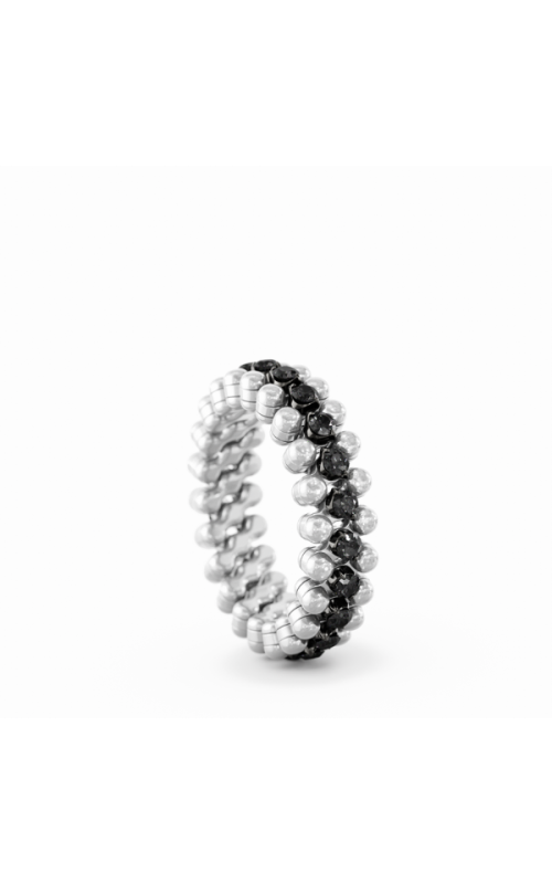 Serafino Consoli 3 Row Black Diamond Ring