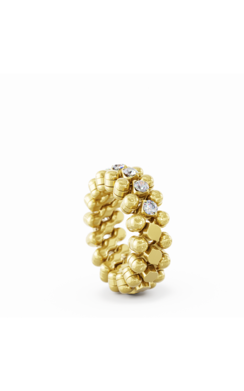 Serafino Consoli 3 Row Diamond Half Band Ring