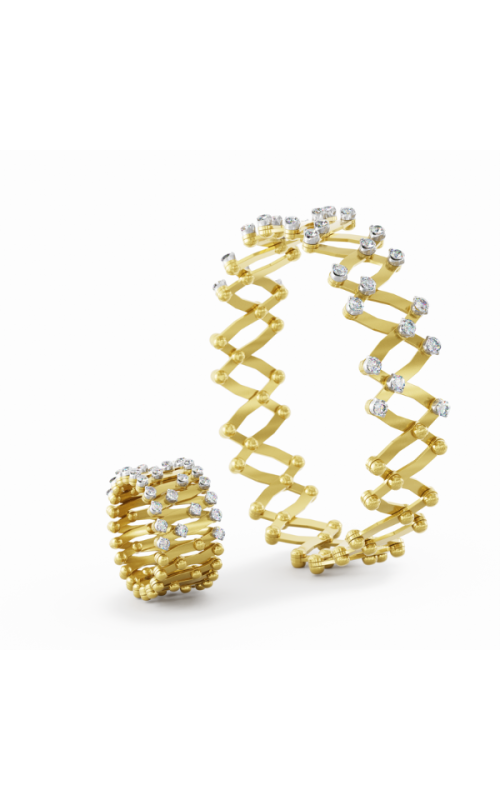 Serafino Consoli Diamond Ring to Bracelet 18k Yellow Gold